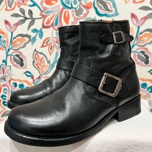 Frye black leather boots